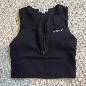 Crop Tank with Sheer Back